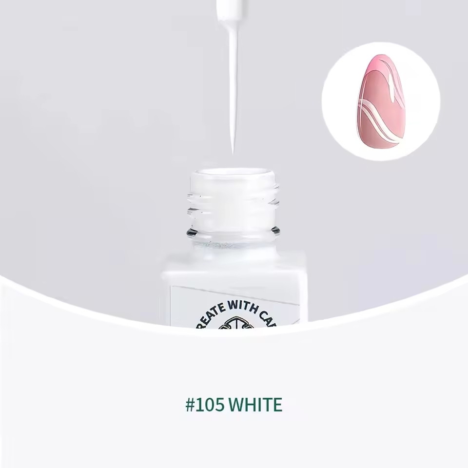 Vernis à ongles avec applicateur liner blanc